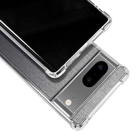 Specialty Vinyl Brushed Steel Texture Google Pixel 7a Clear Case